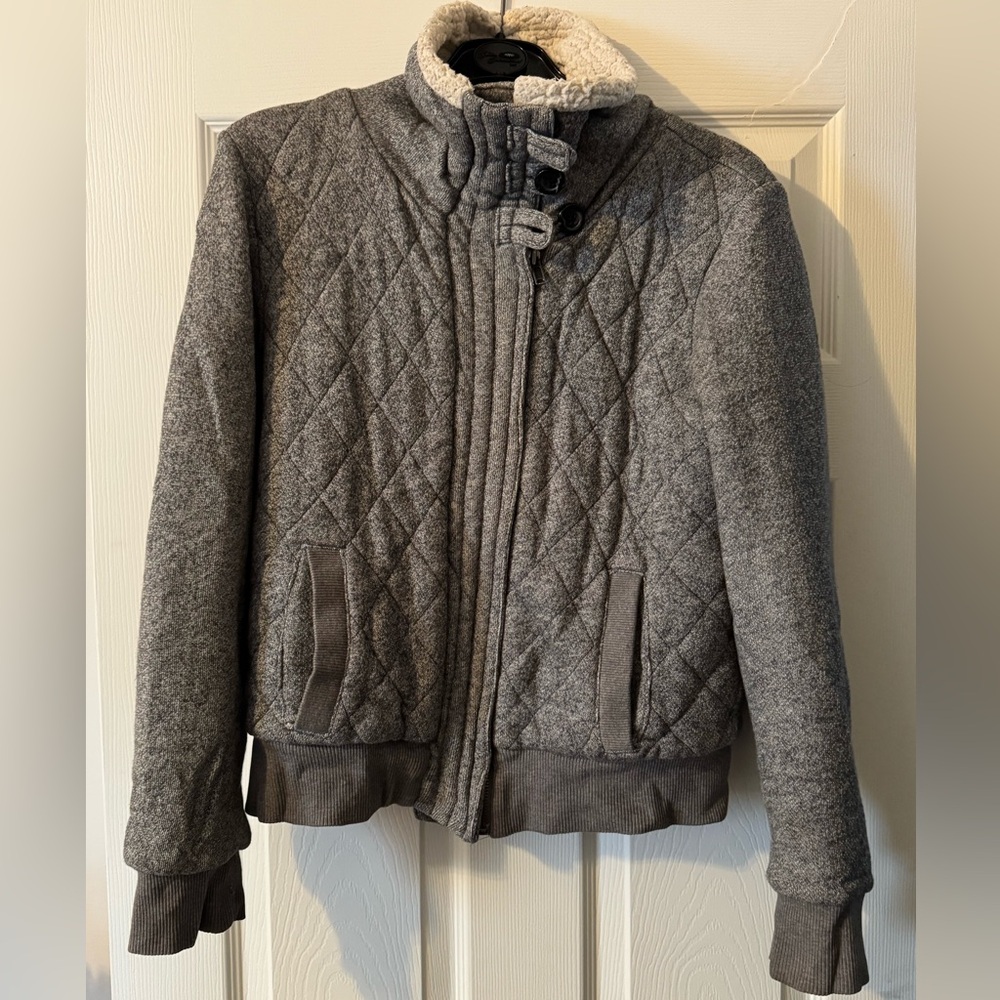 Gap cosy grey zip up sweater/fall coat